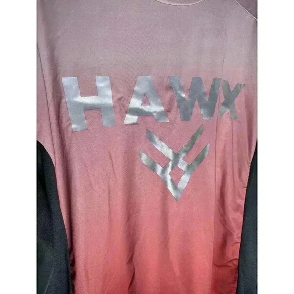 Hawx Work Gear Long Sleeve Pullover Shirt Medium Reflective Logo - Picture 2 of 6